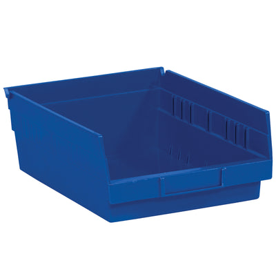 11.6x8.4x4" Blue Plastic Shelf Bins - Storage, Case of 20