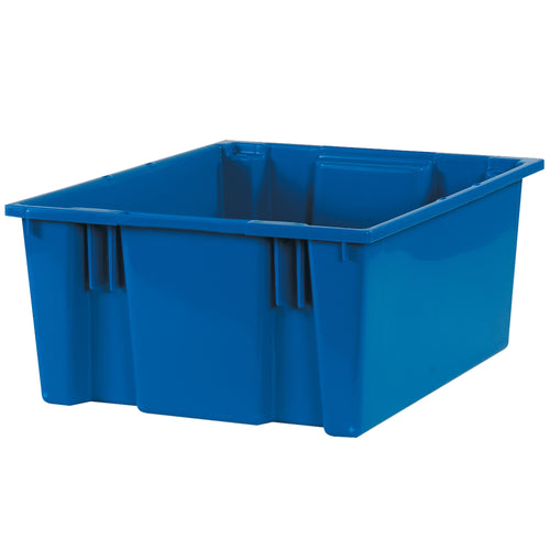 Maximize your warehouse floor space with these durable plastic stack and nest containers designed for operations managers seeking efficiency. Features a textured non-slip bottom for secure stacking with or without lids, and nests compactly when empty to cut storage costs by up to 40%. Each case includes 3 units ready for immediate deployment on your manufacturing floor.