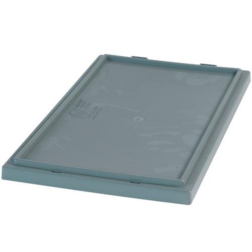 Protect container contents with durable gray plastic lids featuring snap-tight closures and optional locking mechanism. Designed for 26 5/8