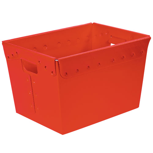 Durable plastic parcel bins designed for high-volume mail and package sorting operations. These 18x13x12