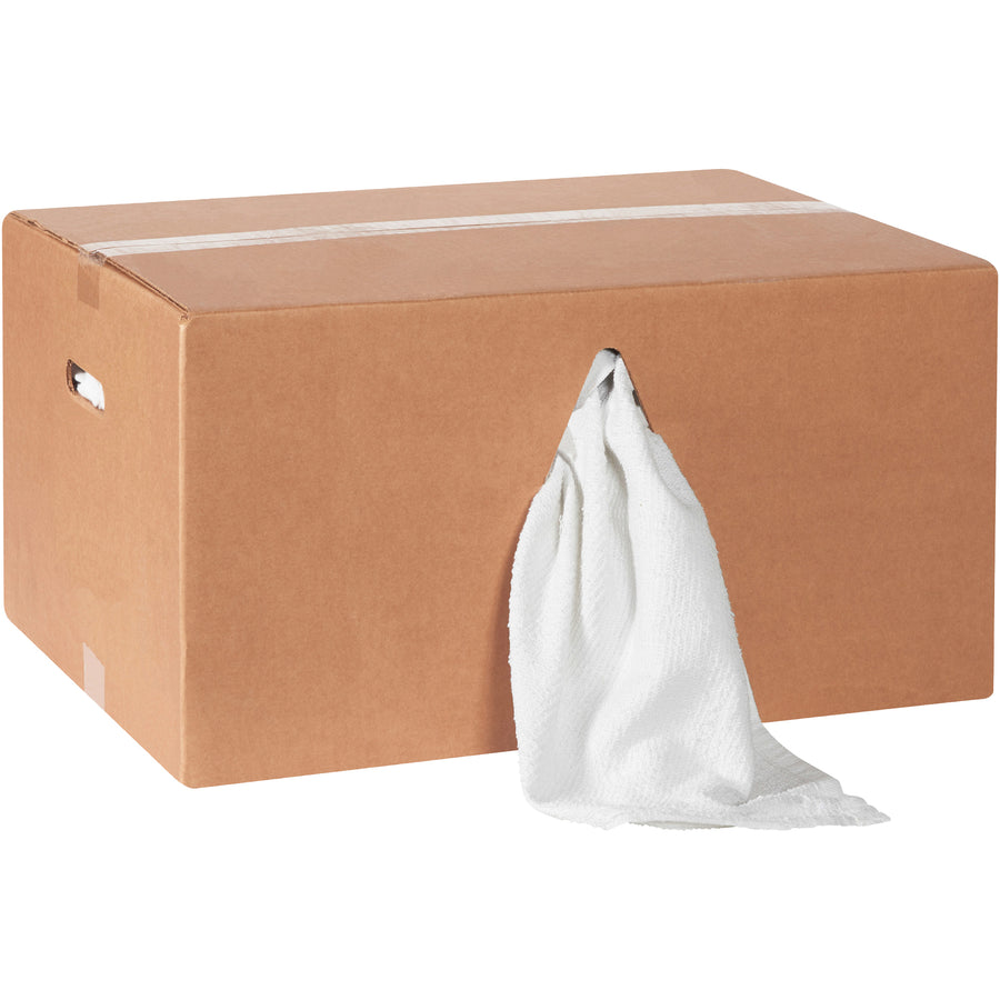 Professional-grade cotton terry cloth towels deliver superior absorbency and durability for industrial cleaning, polishing, and janitorial operations. Each case contains 130 towels measuring 14" x 17", providing reliable wipers that reduce material costs while maintaining performance standards across manufacturing, automotive, and facility maintenance applications.