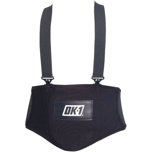 Heavy-duty lumbar support belt engineered for warehouse, manufacturing, and logistics workers who need reliable back protection during long shifts. Features a firm lumbar pad, nylon/elastic construction, and double closure system with detachable 1¬Ω