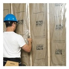 3 ft x 100 ft 4 Mil Transparent White Centerfold Poly Sheeting CF4405W