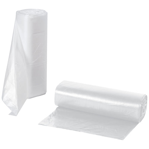 Economical 60-gallon high density trash liners deliver superior strength at .47 mil thickness, reducing material costs without sacrificing durability. Star seal bottom and coreless roll design (200 bags/case, 36