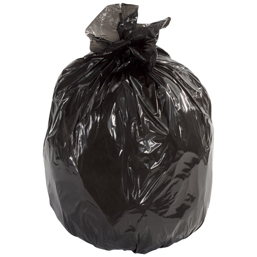 46x50 1.5 Mil Black Trash Liners - Heavy Duty Recycled, Case of 100