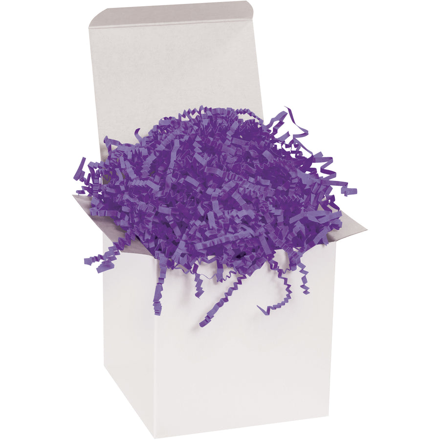Professional-grade purple crinkle paper void fill delivers vibrant color and superior cushioning in one 10 lb case. Ideal for gift boxes, baskets, and retail packaging that demands both protection and visual appeal. Cost-effective padding solution that reduces void fill costs without compromising durability.