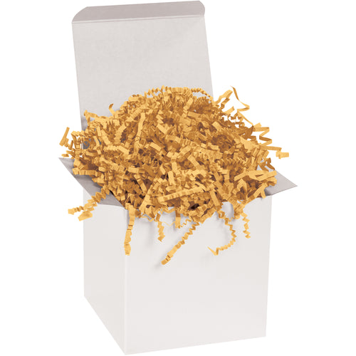 10 lb case of cognac crinkle paper delivers professional void fill and cushioning for industrial shipments and gift packaging. Premium paper strips provide reliable product protection while adding visual appeal to branded boxes. Cost-effective padding solution for high-volume packaging operations.