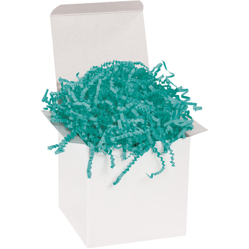 Premium 10 lb teal crinkle paper provides reliable void fill and cushioning for gift boxes, baskets, and industrial shipments. Vibrant zigzag strips offer visual appeal while protecting contents. Sold by the case‚bulk pricing available for high-volume packaging needs.