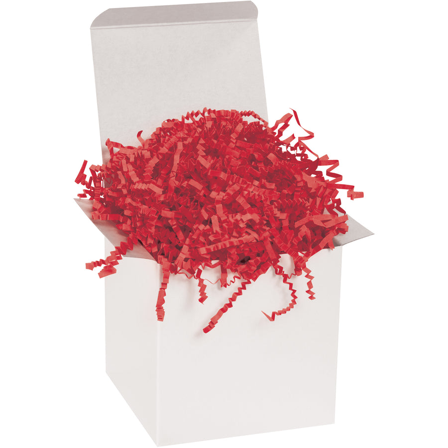 Protect shipments while reducing costs with 40 lb red crinkle paper void fill. This premium shredded packing paper delivers secure cushioning in a convenient full case. Meets shipping compliance standards for fragile items and gift packaging.