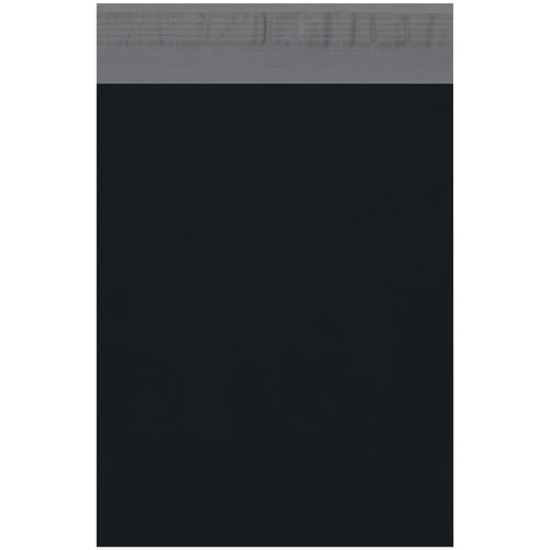 10x13 Black Poly Mailers 2.5 Mil Self-Seal, Case of 100