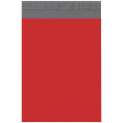10x13 Red Poly Mailers 2.5 Mil Self-Seal Waterproof - Case of 100