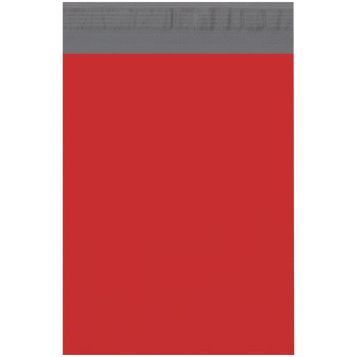 10x13 Red Poly Mailers 2.5 Mil Self-Seal Waterproof - Case of 100