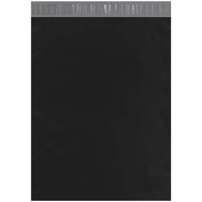 Professional-grade black poly mailers with integrated self-seal closure keep your shipments secure and protected. Each 14.5x19" mailer features 2.5 mil polyethylene construction that resists punctures, tears, water, and tampering‚ideal for e-commerce brands requiring reliable packaging. Ship 100 units per case with labels and stamps that adhere perfectly to the colored exterior and silver lining.