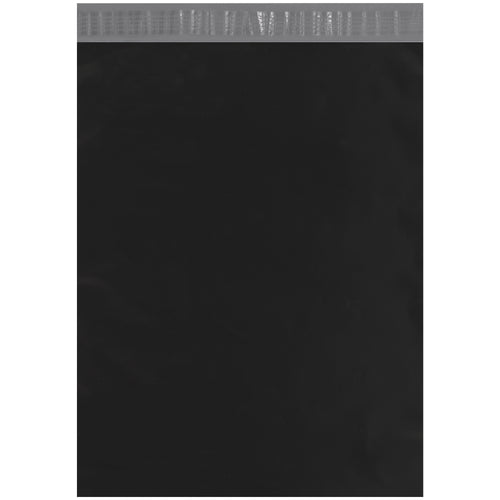Professional-grade black poly mailers with integrated self-seal closure keep your shipments secure and protected. Each 14.5x19