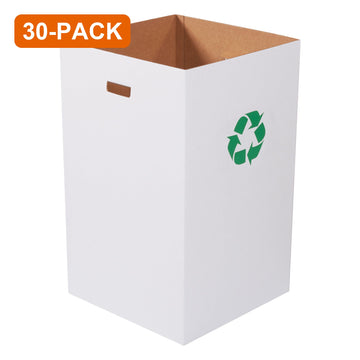 18x18x30 40 Gallon ECT-32 Corrugated Recycling Bin, 30-Pack (3 Bundles of 10)