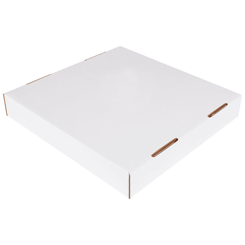 Heavy-duty 200# corrugated trash can lids engineered for 40 and 50-gallon bins. Each bundle delivers 10 solid white lids (18