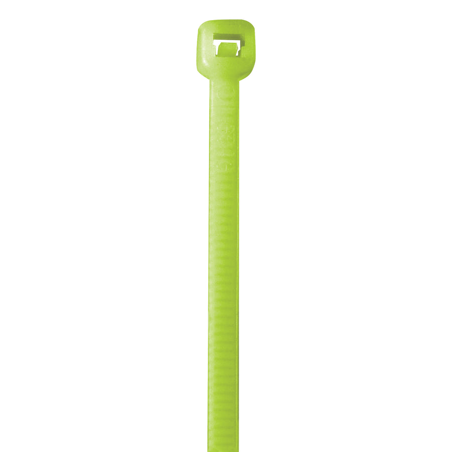 Industrial-grade 11" fluorescent green cable ties deliver lock-tight security that won't slip or loosen under load. Built from durable 50lb nylon material, these colored shipping ties are ideal for high-visibility bundling, storage, and compliance-ready packaging. Buy by the case of 1000 for maximum cost-efficiency.