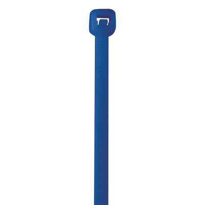 Lock-tight 14" blue nylon cable ties (50# strength) that won't move or loosen during transit. Ideal for industrial bundling, shipping, and storage applications. Buy by the case of 1000 for maximum cost efficiency and compliance with shipping standards.
