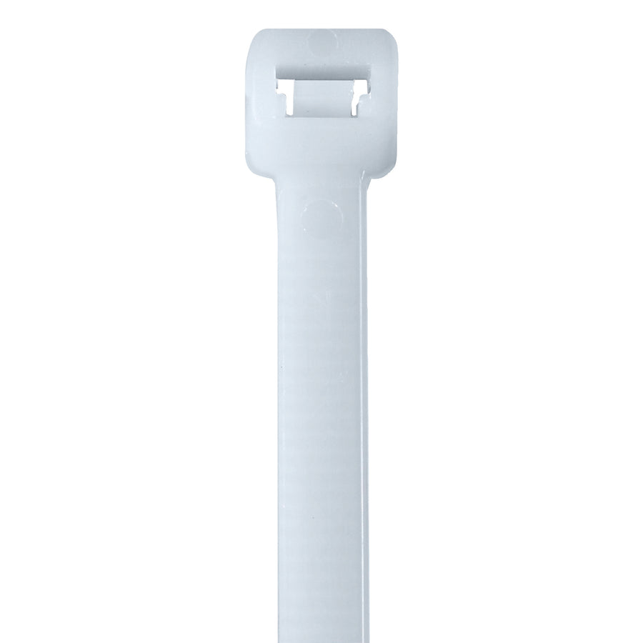 Heavy-duty 22" natural cable ties engineered to stay secure and won't loosen under tension. 120# nylon construction delivers permanent holding power for bundling, shipping, and cable management. Sold as a case of 100 ties.