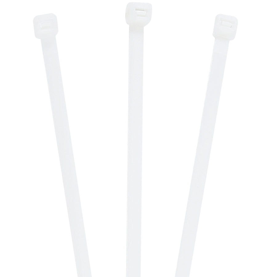 Heavy-duty 24" cable ties in natural nylon (120lb) that will not move or loosen under load. 6.6 grade nylon construction delivers permanent securing power for bundling, cables, and shipping applications. Sold by the case of 100 ties–the cost-effective solution for high-volume industrial packaging.