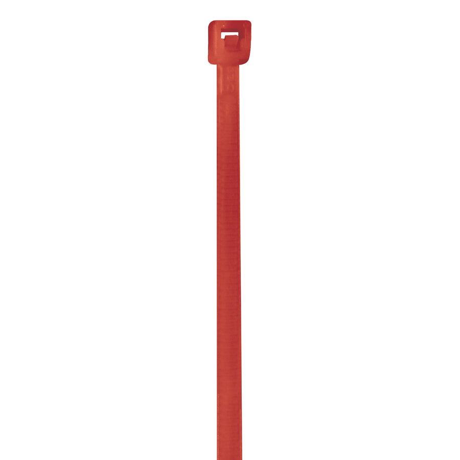 Heavy-duty 4" fluorescent red cable ties deliver lock-tight performance that won't slip or loosen during transit or storage. Made from durable 18lb nylon with high visibility for easy identification. Packaged as 1,000 ties per case for maximum value and efficiency.