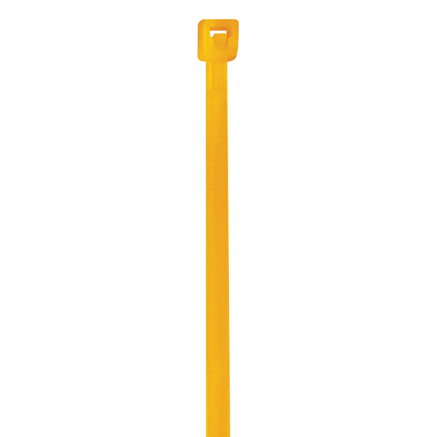 High-visibility fluorescent orange cable ties engineered for industrial shipping, bundling, and storage applications. 5.5" length, 40lb nylon construction with a lock-tight design that prevents slippage. Bulk case of 1,000 ties delivers cost-efficient packaging solutions for demanding warehouse and logistics operations.
