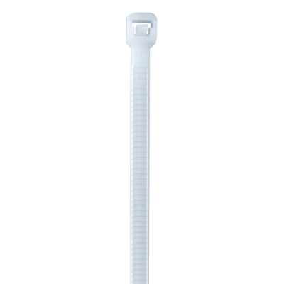 Heavy-duty 5 1/2" natural nylon cable ties deliver permanent hold without slippage‚ideal for securing cables, bundles, and shipments. 6.6 nylon construction with 40# tensile strength ensures reliable performance every time. Sold by the case (1,000 ties) for cost-effective bulk packaging solutions.