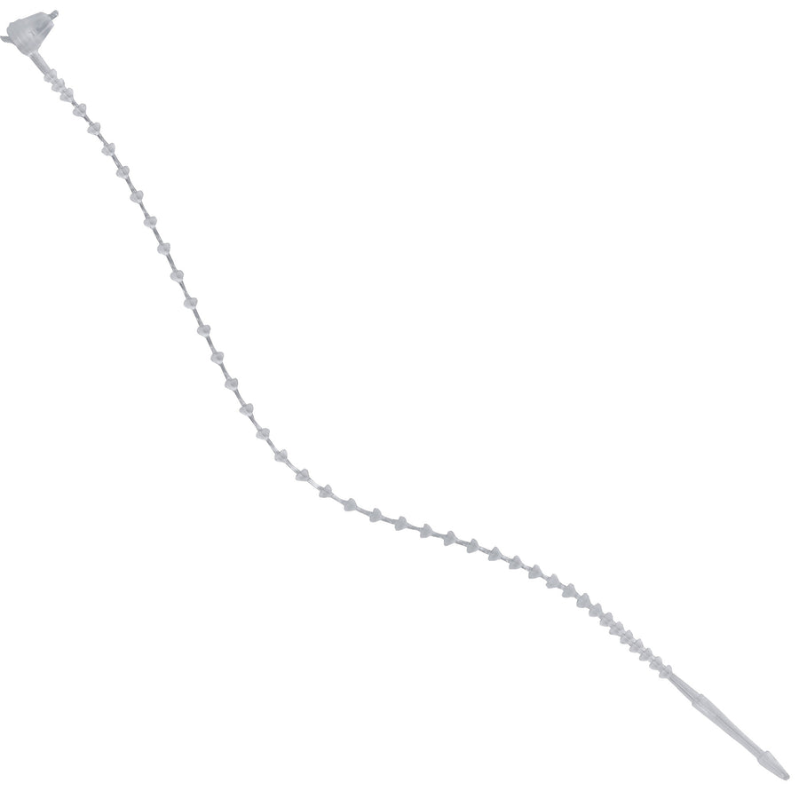 Tag and bundle parts instantly without tools or equipment. These 5" natural nylon beaded security ties feature a simple thread-through design for custom sizing and easy release. Sold by the case of 5000 for maximum cost efficiency.