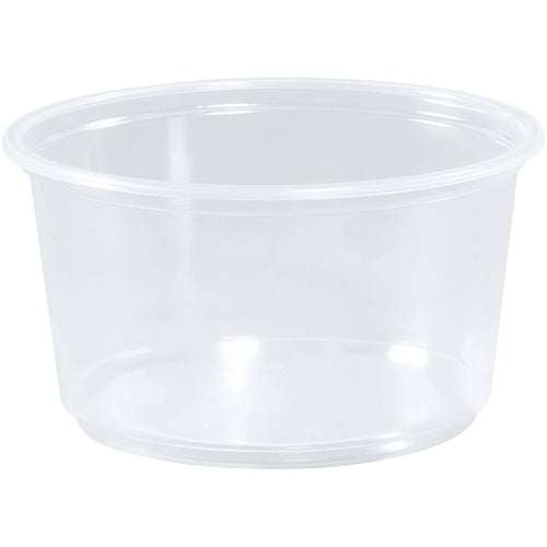 Secure food transport and storage with these 12 oz clear polypropylene deli containers (4 1/2