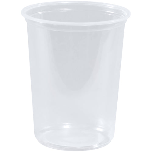 Clear polypropylene deli containers sized 4.5