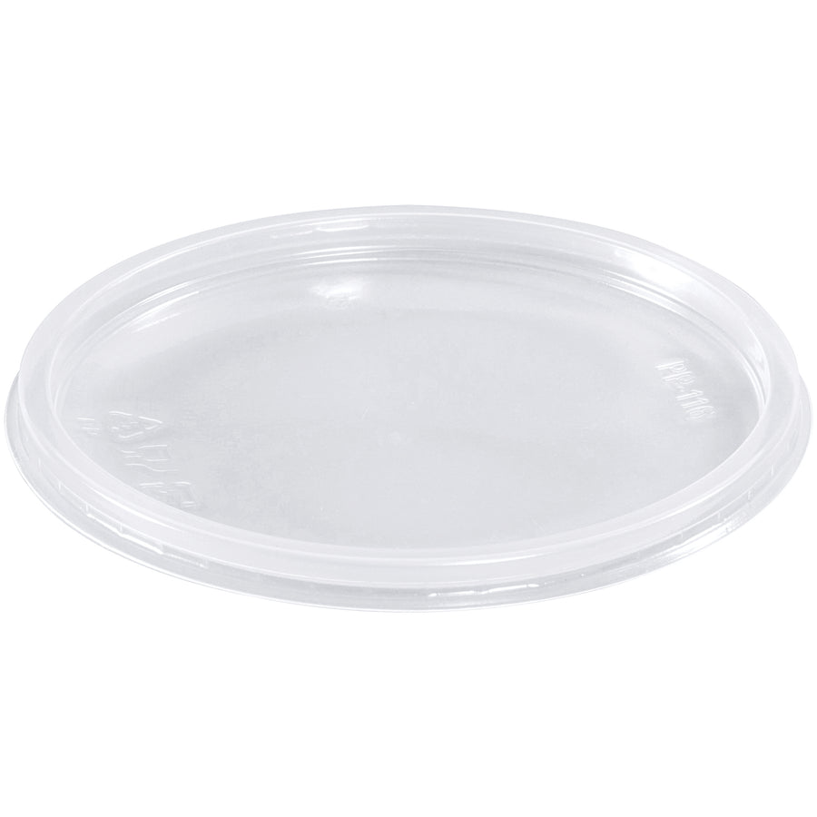 Keep food fresh and secure during transport with these 4.5" clear polypropylene deli container lids. Microwave safe and shatter resistant, they fit 8, 12, 16, and 32 oz. containers. Each case includes 500 lids‚maximize your storage efficiency with minimal floor space.