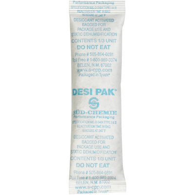 Protect high-value shipments with premium Tyvek¬Æ clay desiccants‚activated clay filling absorbs moisture at 20-80% relative humidity with zero product contact risk. Each 1x3.5x0.25" packet shields up to 0.28 cubic feet; case of 700 units ensures consistent corrosion and moisture protection across your entire operation.