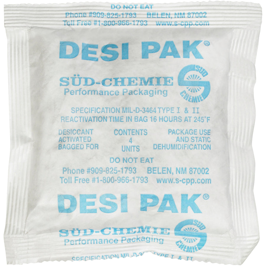 Protect moisture-sensitive shipments with these 1.5" x 3.25" activated clay desiccant packets in durable Tyvek¬Æ bags. Each case contains 550 packets with high adsorption capability (20-80% RH) and covers 0.42 cubic feet. FDA-approved for direct food and pharmaceutical contact.