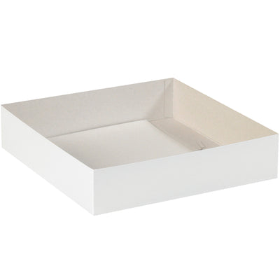 Elevate your product presentation with these 14x14x3" white chipboard gift box bottoms featuring a premium high-gloss finish. Ships flat and assembles in seconds–50 boxes per case. Designed to pair seamlessly with pre-assembled rigid lids (sold separately).