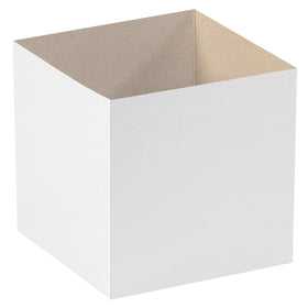 Professional-grade 6x6x6 white chipboard box bottoms designed for upscale gift and retail packaging. These high-wall fibreboard bottoms ship flat and assemble in seconds, reducing storage costs and labor time. Sold as a case of 50 and compatible with matching rigid lids (sold separately).