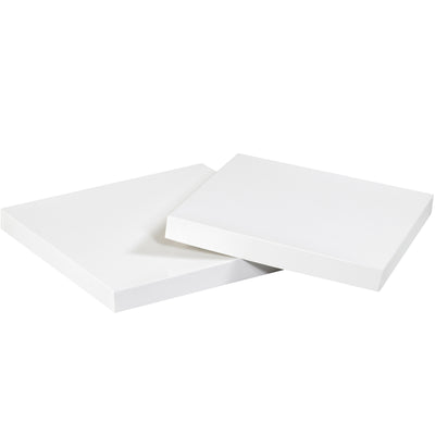 10x10" White Fibreboard Gift Box Lids - Strength, Case of 50