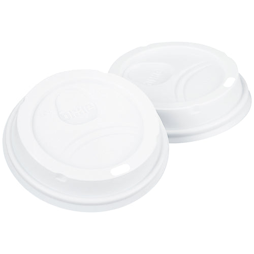 Domed lids for Dixie PerfecTouch insulated cups (10-20oz) designed to prevent spills and accommodate toppings. Easy-to-use sip-through hole with condiment identifier marking. Sold by the case of 500 units for maximum value and convenience.