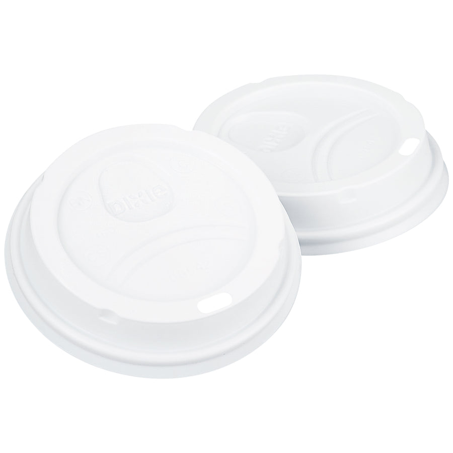 Domed lids for Dixie PerfecTouch insulated cups (10-20oz) designed to prevent spills and accommodate toppings. Easy-to-use sip-through hole with condiment identifier marking. Sold by the case of 500 units for maximum value and convenience.
