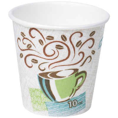 Dixie PerfecTouch 10oz insulated paper cups feature patented double-wall insulation technology that eliminates the need for costly sleeves or double-cupping. Each case of 500 delivers superior hand protection and non-slip grip for busy break rooms, offices, and on-the-go beverage service. Save money while improving customer and employee experience.