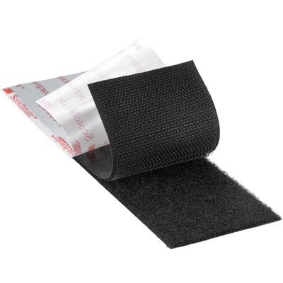 Scotchmate‚Ñ¢ SJ3571 hook and loop fastener tape delivers quick, secure case sealing for high-speed packing lines. This 1" x 150' black nylon roll features high-performance acrylic adhesive that bonds reliably to paint, metal, glass, sealed wood, and plastics‚even in outdoor conditions. Pair with loop tape (DK3M154) for maximum hold and repeatability.