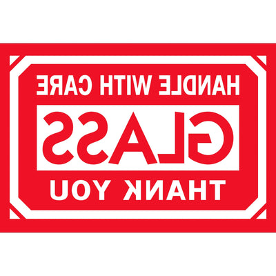 2x3 Glass Handle With Care Labels Semi-Gloss Paper 500/Roll DL1062 - alias listing