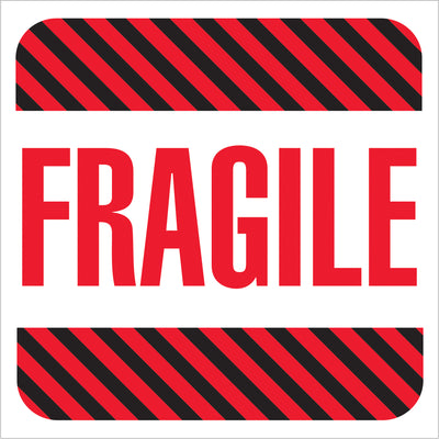 Stop mishandled shipments with these bold 4x4" fragile labels that demand attention in any warehouse. Printed on durable semi-gloss coated paper in high-contrast red, white, and black for maximum visibility during sorting and transit. Sold as a roll of 500 labels‚compatible with multiple tabletop and wall-mounted dispensers for fast, compliant labeling.