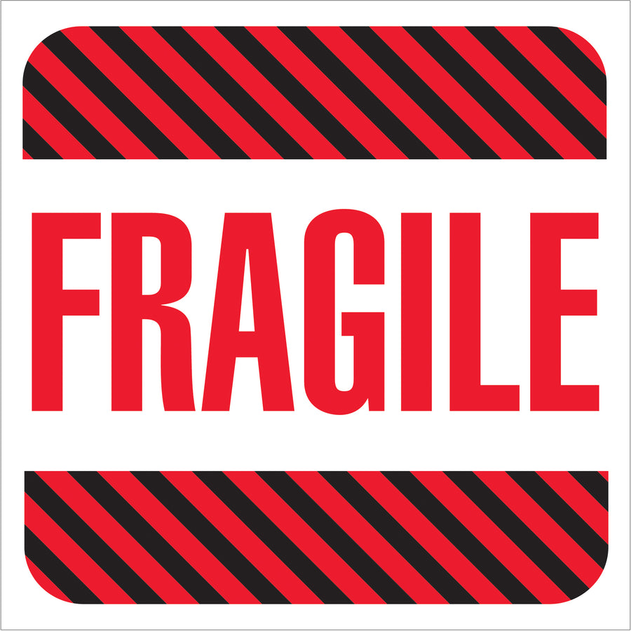Stop mishandled shipments with these bold 4x4" fragile labels that demand attention in any warehouse. Printed on durable semi-gloss coated paper in high-contrast red, white, and black for maximum visibility during sorting and transit. Sold as a roll of 500 labels‚compatible with multiple tabletop and wall-mounted dispensers for fast, compliant labeling.