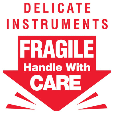 3x3 Delicate Instruments Fragile Labels Semi-Gloss Paper 500/Roll DL1080 - alias listing