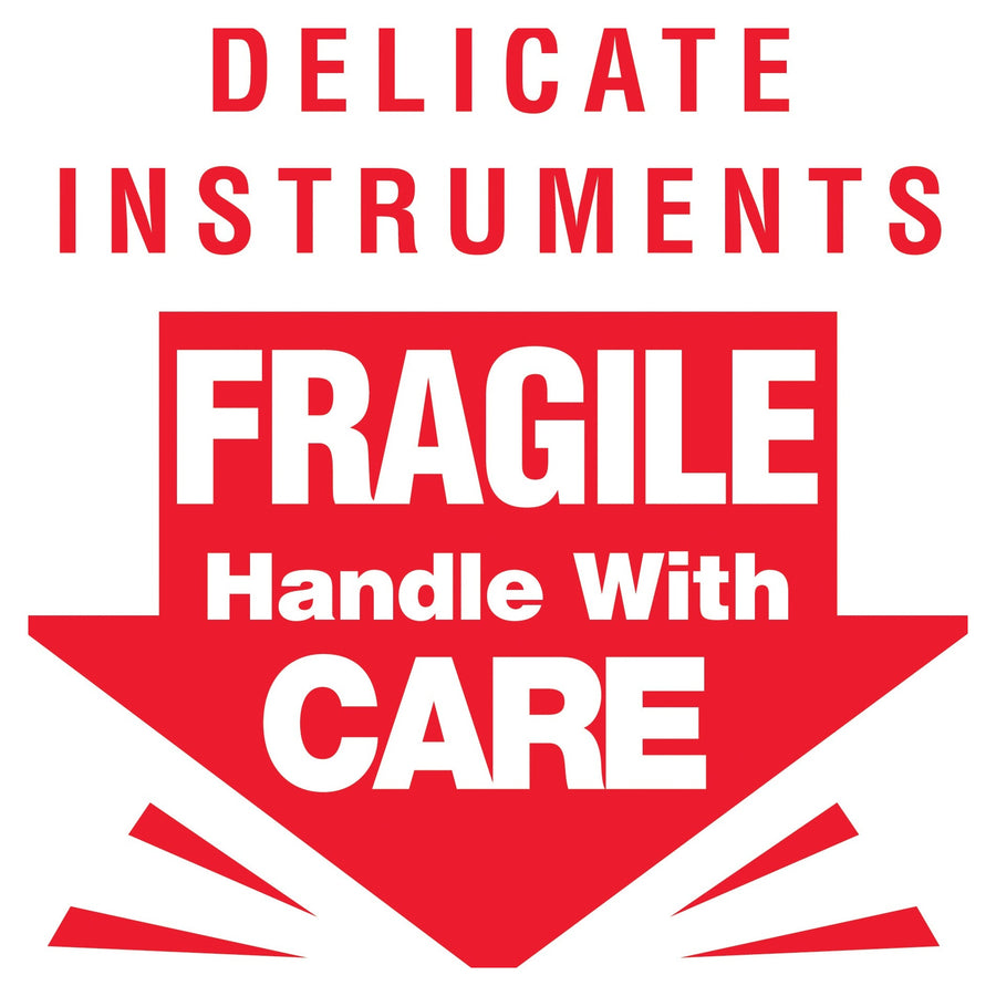 3x3 Delicate Instruments Fragile Labels Semi-Gloss Paper 500/Roll DL1080 - alias listing