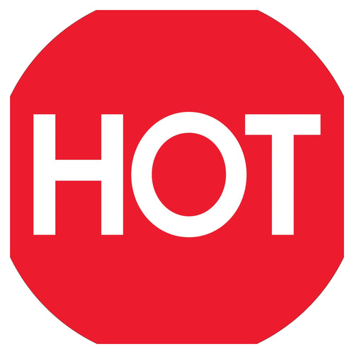 2 in Red Circle Fluorescent Hot Labels Semi-Gloss Paper 500/Roll DL1084 - alias listing