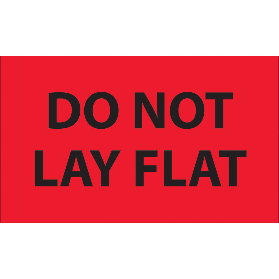 High-visibility 3" x 5" fluorescent red labels communicate critical handling instructions across international shipments. Printed on durable semi-gloss coated paper and recognized in multiple countries for compliance. Roll of 500 labels fits standard tabletop and wall-mount dispensers for efficient warehouse application.