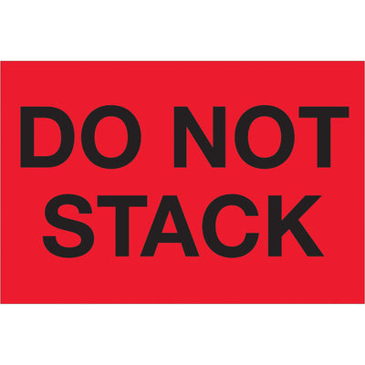 ISO-compliant 2x3" Do Not Stack labels in high-visibility fluorescent red deliver international recognition for fragile shipments. Printed on durable semi-gloss coated paper for superior adhesion and durability. Each roll contains 500 labels‚the standard pack size for small to mid-sized shipping operations.