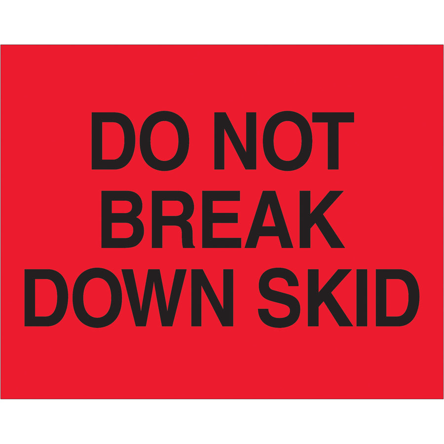 Internationally recognized 8x10" fluorescent red special handling labels that ensure your skids stay intact through the entire supply chain. Printed on durable semi-gloss coated paper with superior adhesion and visibility. Sold as a roll of 250 labels‚ready to dispense with our compatible wall-mount and tabletop applicators.
