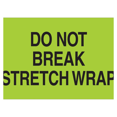 2x3 Fluorescent Green Do Not Break Labels Semi-Gloss 500/Roll DL1102 - alias listing